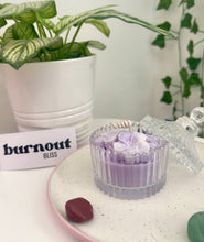 Load image into Gallery viewer, Lavender &amp; Coconut Milk Flower Candle
